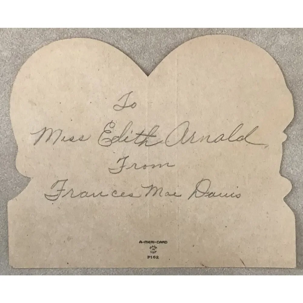 Vtg 30s A-Meri-Card I Won’t Let You Down Be My Valentine Card Valentines Day